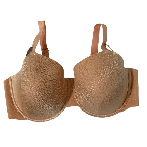 42DDD Wacoal Back Appeal Tshirt Bra New Peach Lined Underwire 853303 - Picture 1 of 11